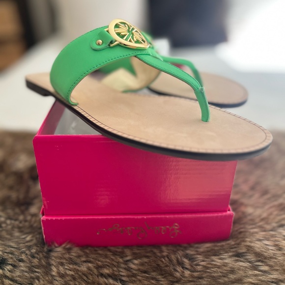Lilly Pulitzer Rousseau Sandals. NIB - Picture 2 of 6